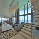 The 9,193-square-foot penthouse — a triplex — starts on the 43rd floor.
